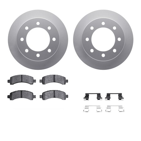 4312-48030, Geospec Rotors With 3000 Series Ceramic Brake Pads Includes Hardware,  Silver